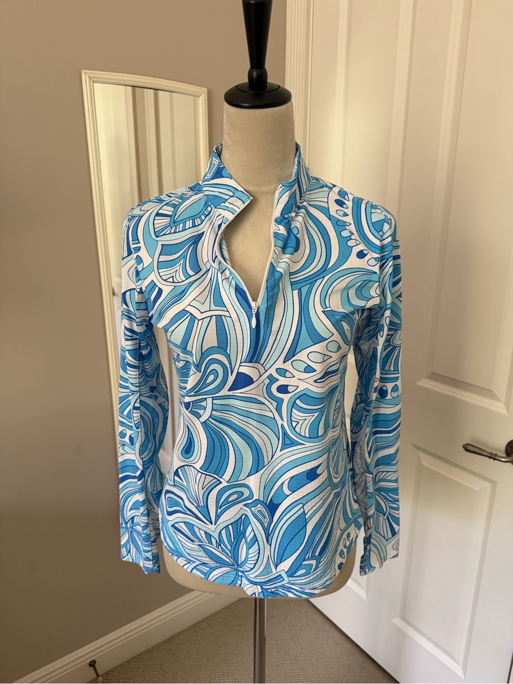 ICIKUL UV protection and cooling technology Sport zip-up long sleeve Top